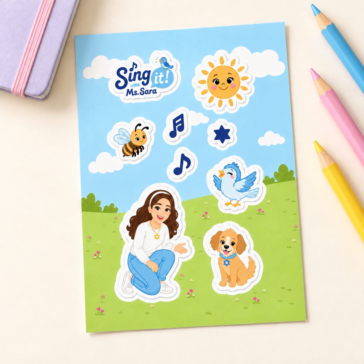 Ms. Sara & Chaverim Sticker Sheet