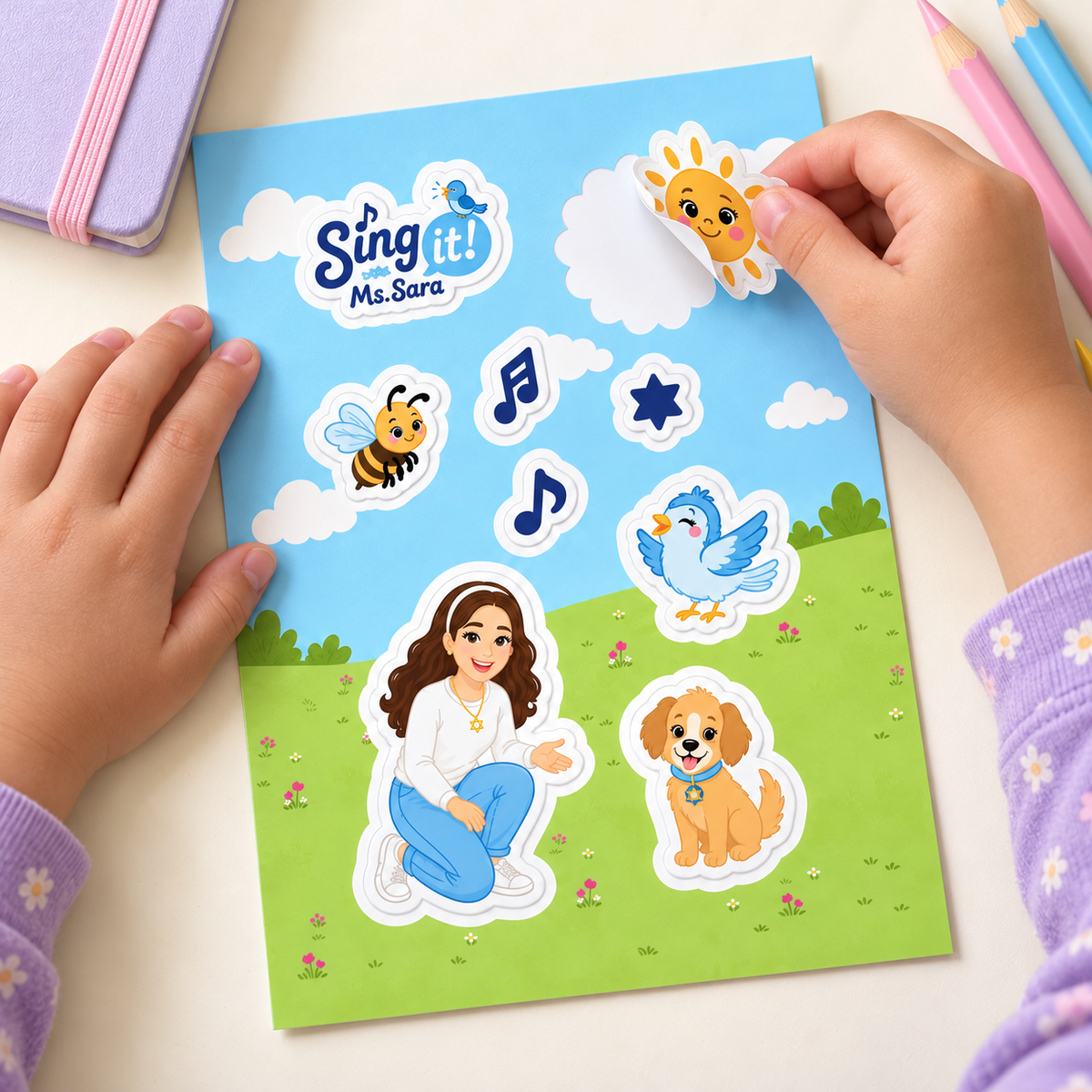 Ms. Sara & Chaverim Sticker Sheet